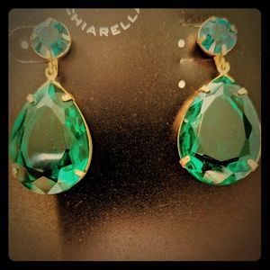 Roberta Chiarella emerald green crystal earrings